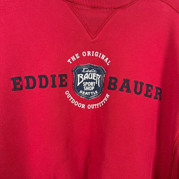 Eddie Bauer Mens Spell Out Sweatshirt Size Large Retro Comfy Cozy Classic Preppy - Picture 2 of 8